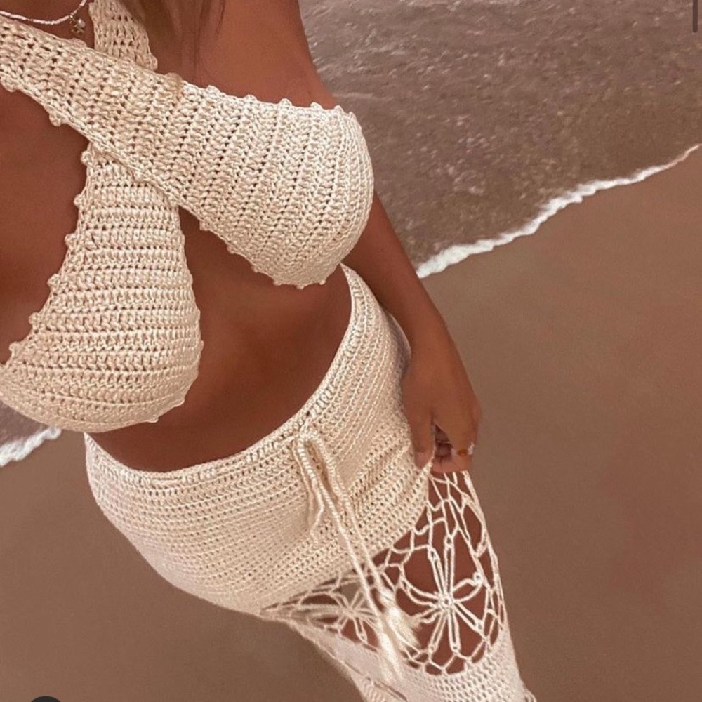 Mermaids Swimwear Amante Crochet Set- Sand